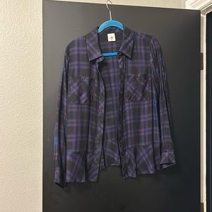 CAbi black, red and blue flannel